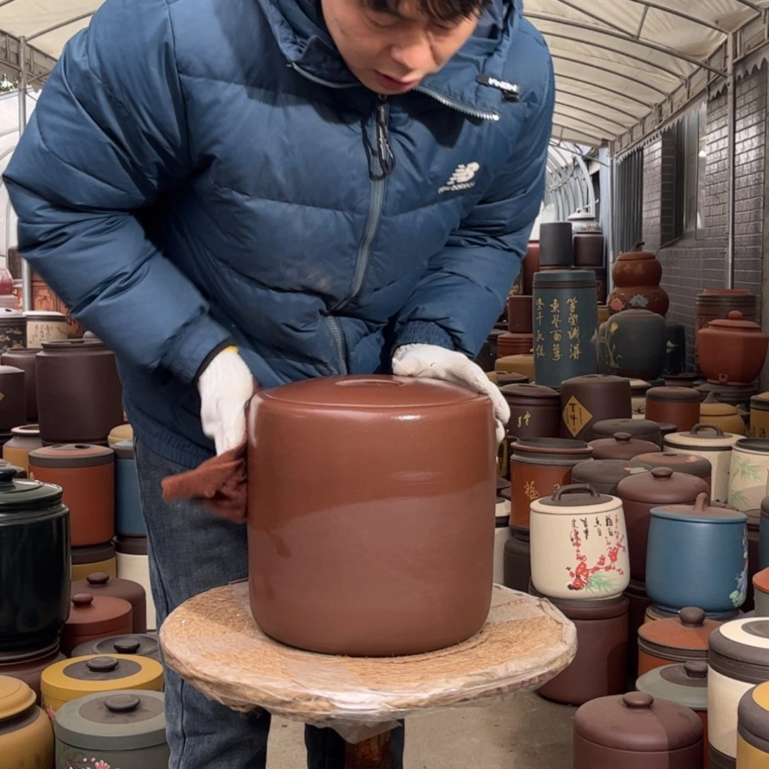 紫砂茶叶罐12 饼茶叶罐