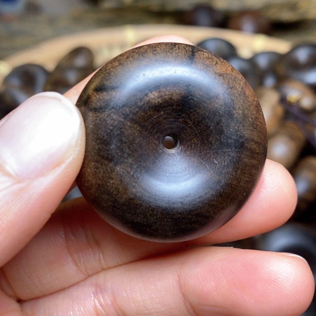 沉香木手串越南芽庄白棋楠瘤疤吊坠平安扣