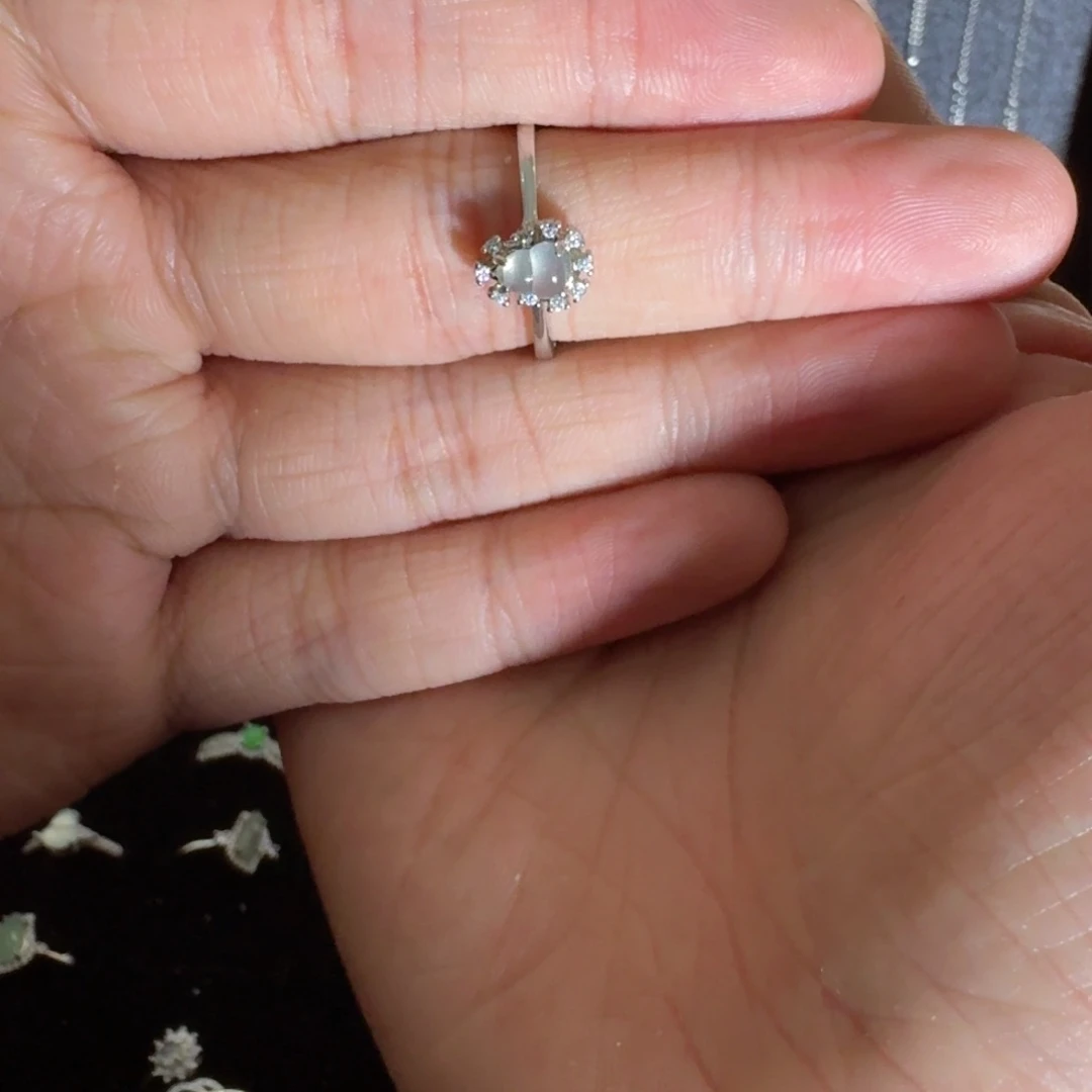 银S925镶嵌戒指翡翠