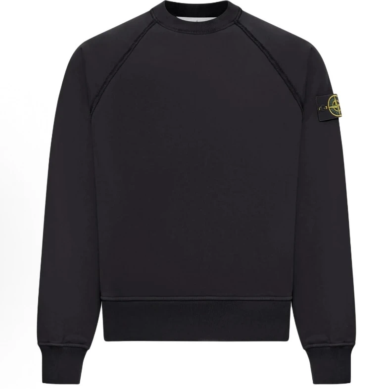 STONE ISLAND/石头岛  黑灰做旧圆领卫衣 2561028