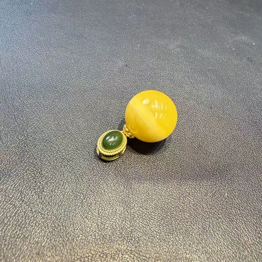 【曹掌柜精选】28 PM10080 蜜蜡单珠  -尺寸15mm