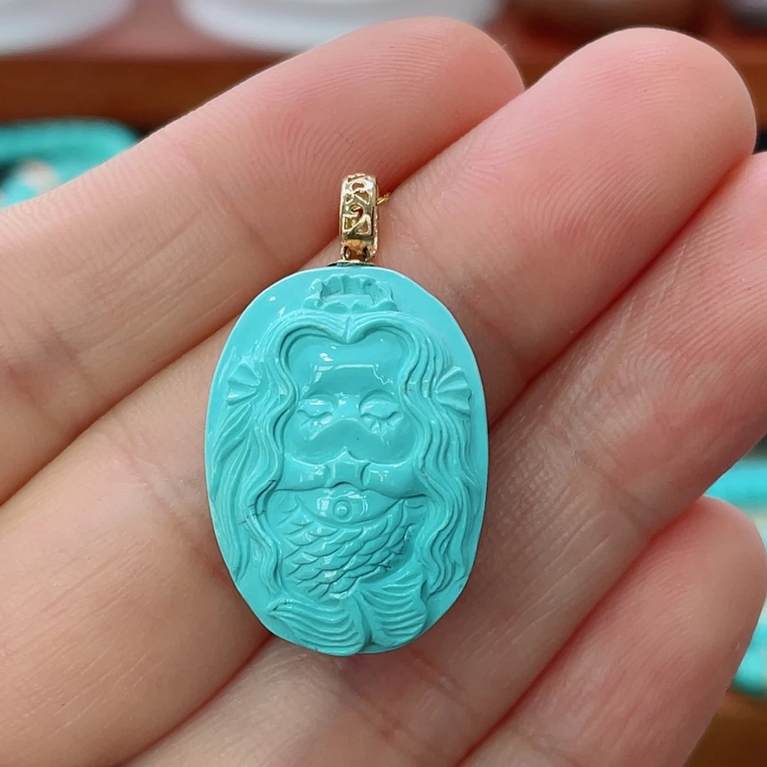 未镶嵌绿松石珠宝半成品