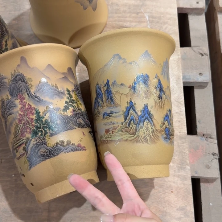 紫砂紫砂花盆破损补发高度22口径17俩只