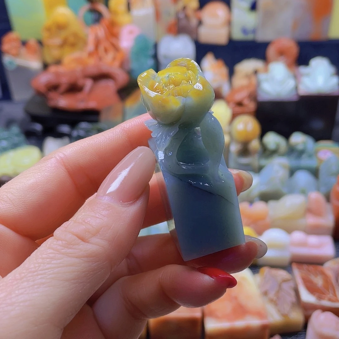 昌化石印石花开富贵