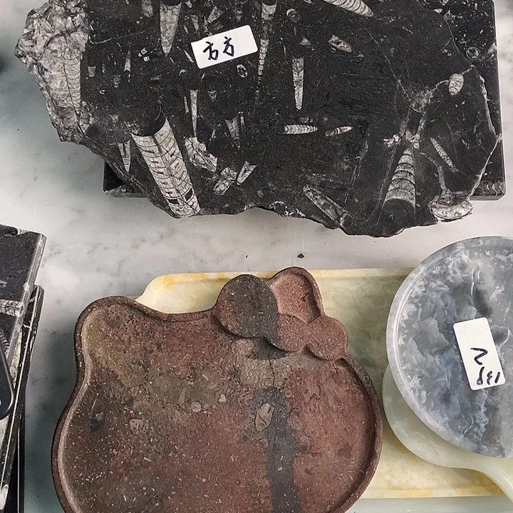 茶盘果盘 咖啡盘 角石原石 摆件