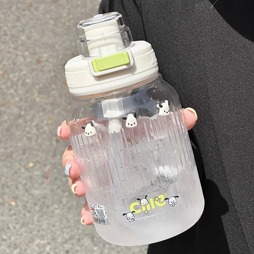 希乐水杯大容量女生夏天学生运动便携塑料耐高温大肚吸管水壶吨吨