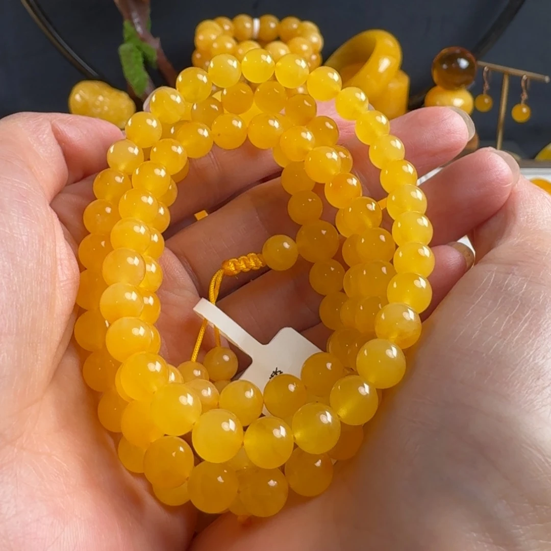 蜜蜡毛衣链未镶嵌宸*