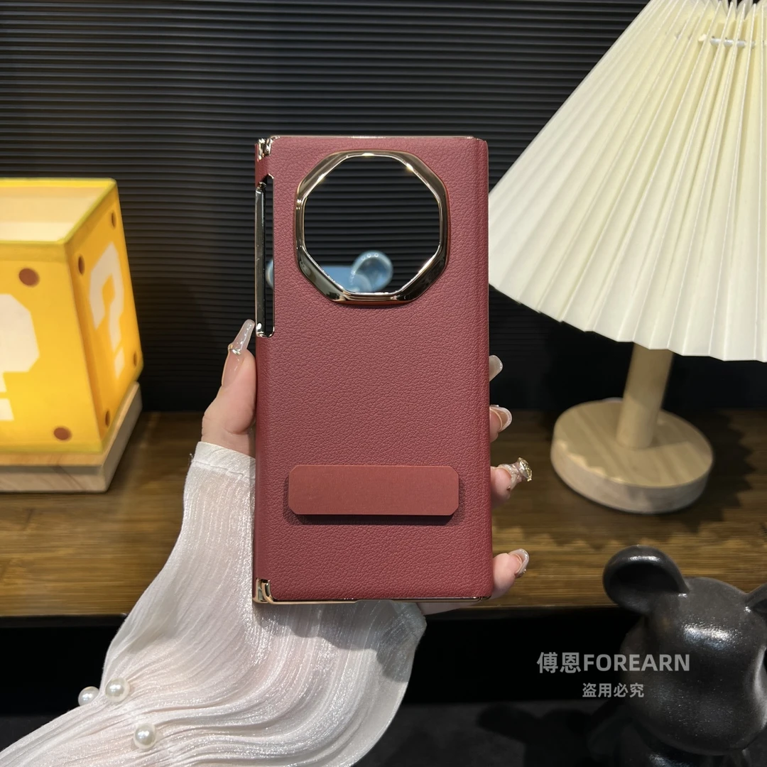 适用于华为matexts手机壳双中轴xts三折叠屏GRL-AL20真皮保护套