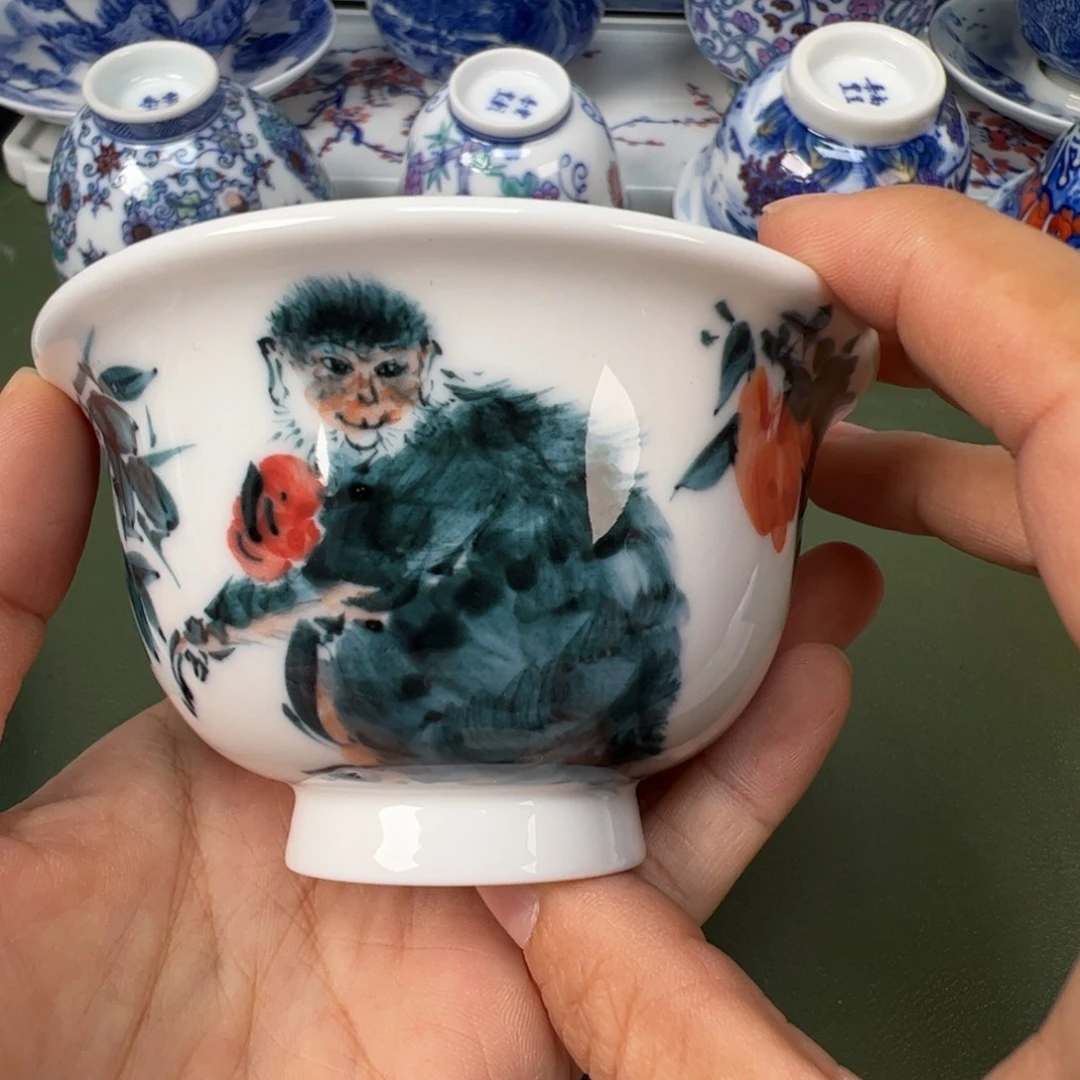陶瓷景德镇纯手工纯手绘茶具木木