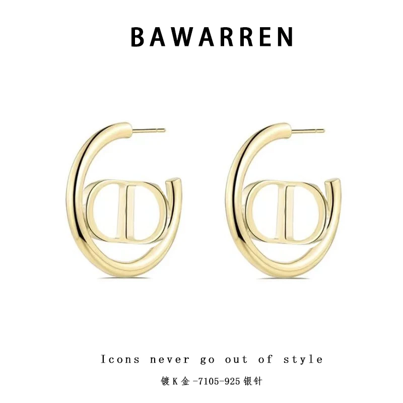 Bawarren 美❤ 7105-【金色猪鼻】精致耳环简约百搭