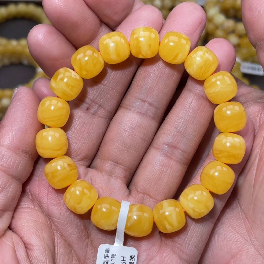 蜜蜡未镶嵌珠宝奇石12焦皮同料老型手串20.1