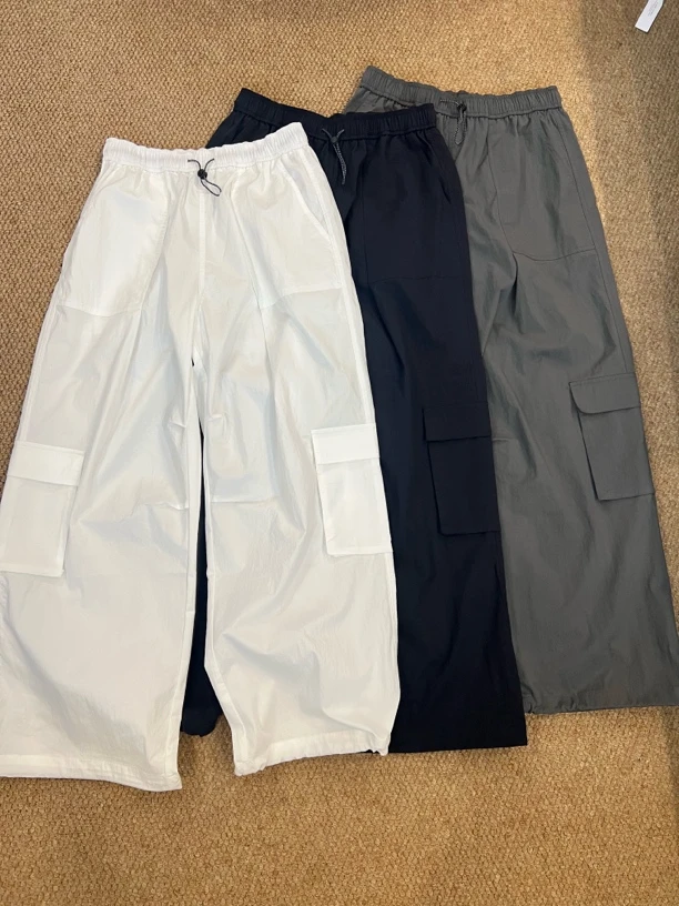 【米惠】工装休闲纯色韩版百搭宽松户外时尚运动潮流春游工装裤