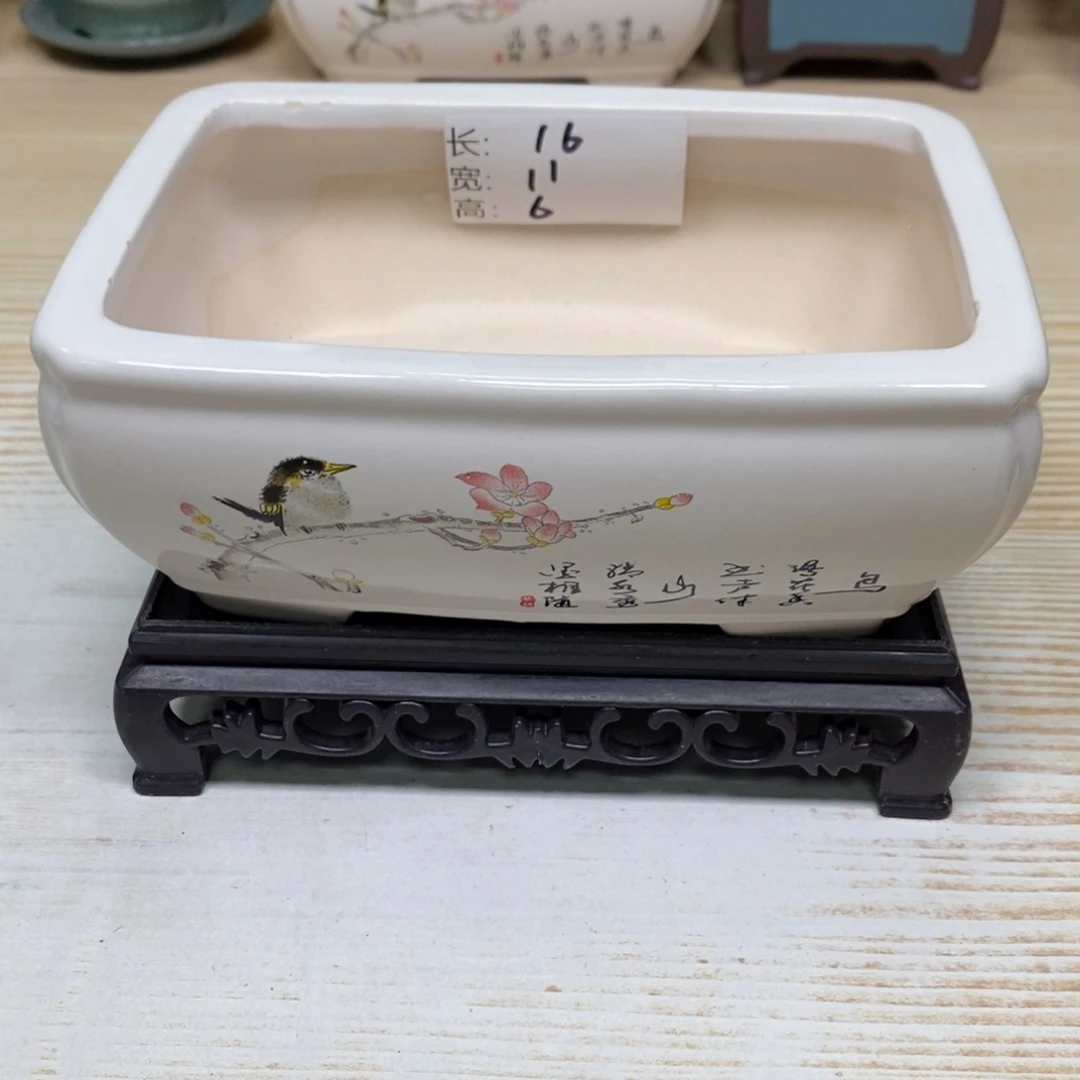 紫砂陶瓷花盆浮力