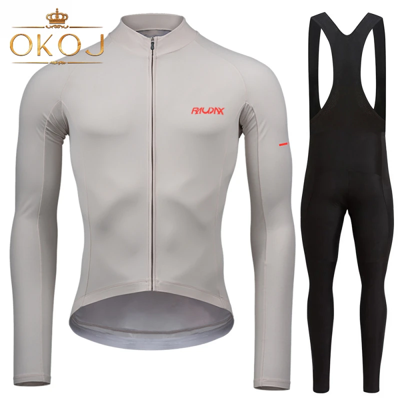 OKOJ速干骑行服套装男牛奶丝长袖防晒透气秋季新款公路自行车装备