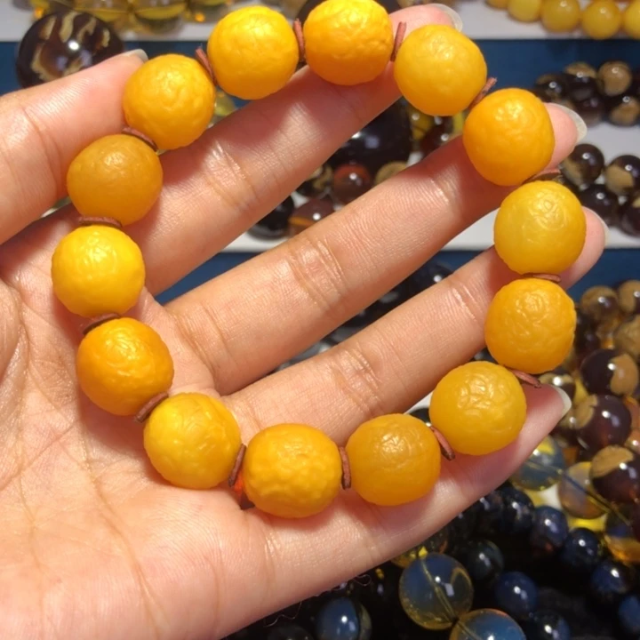 未镶嵌琥珀手链收藏级海漂手串