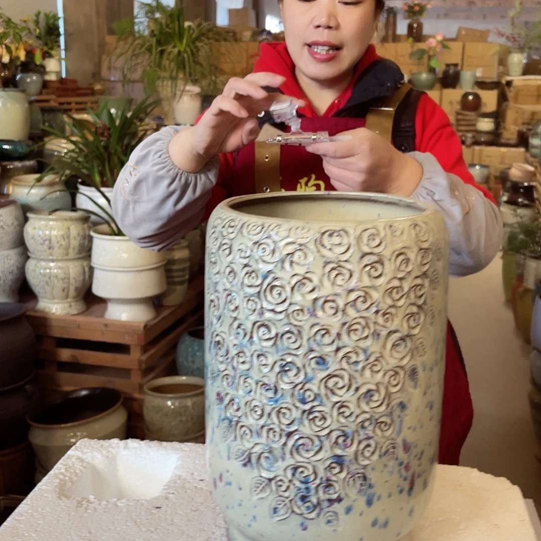 紫砂花盆高度30口径19