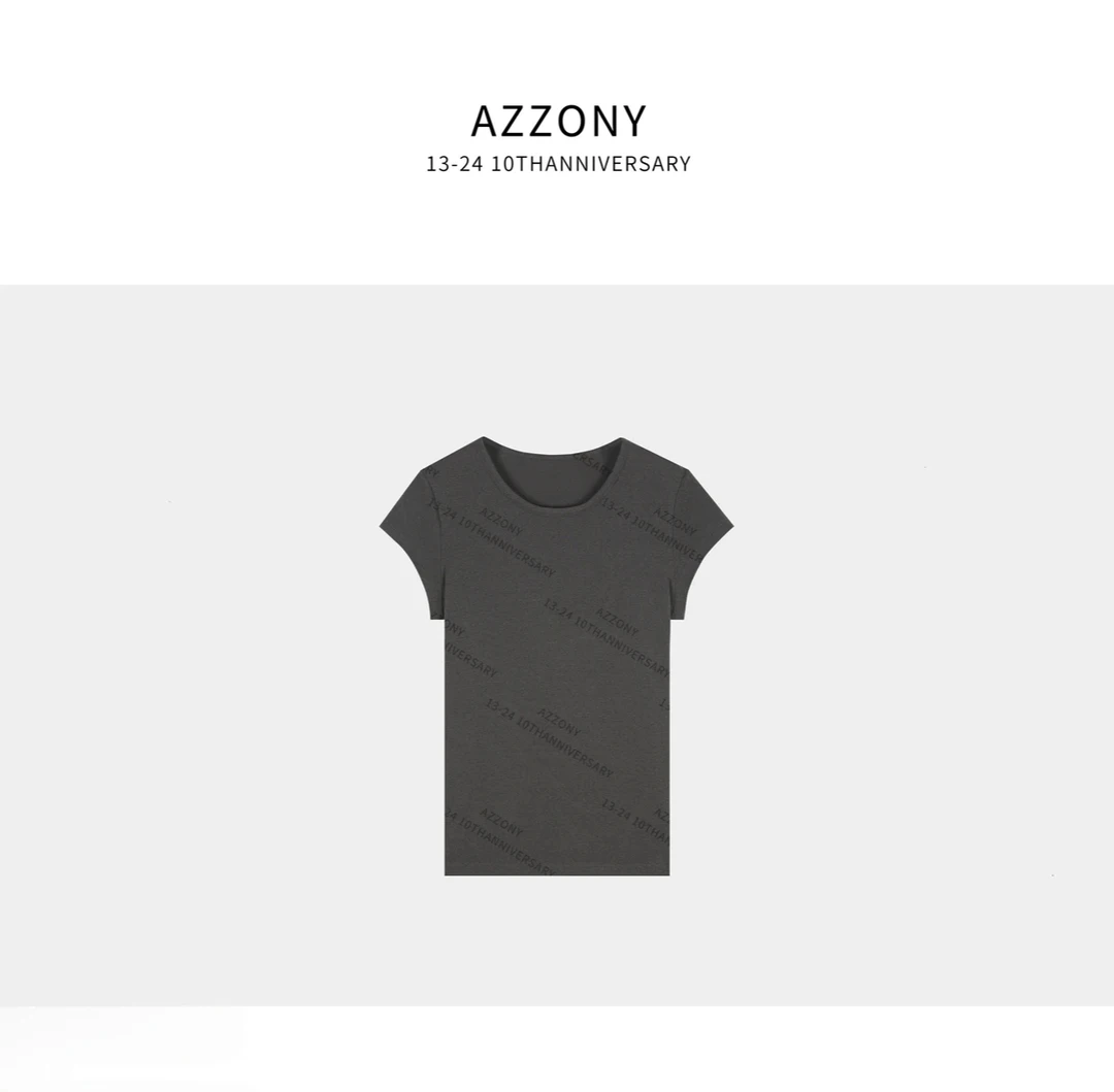 Az LongQuan 私服小灰tee 设计师新款百搭休闲tee CT31224