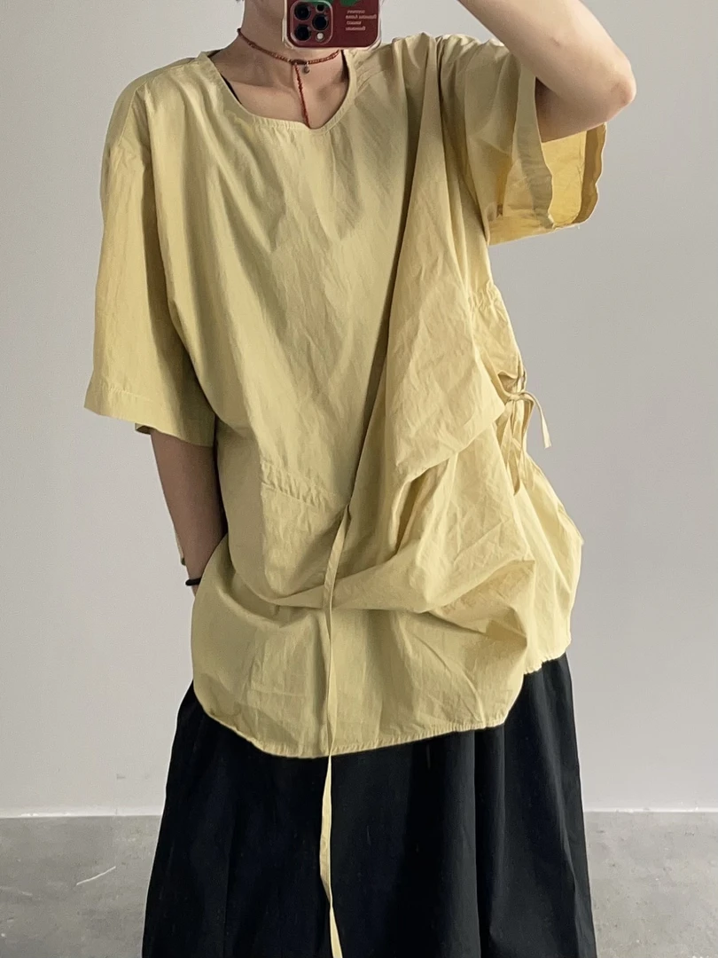 Z075 日系设计感拉满自留款不规则宽松百搭小众文艺