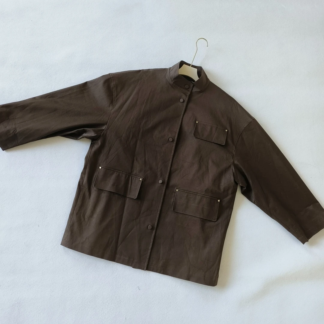 【格格专属】MPLEMENTAIR巴恩风咖色拉链夹克