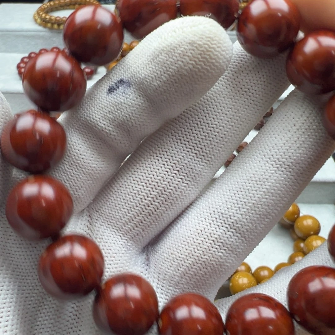 紫金鼠手串二*边紫金鼠闪36