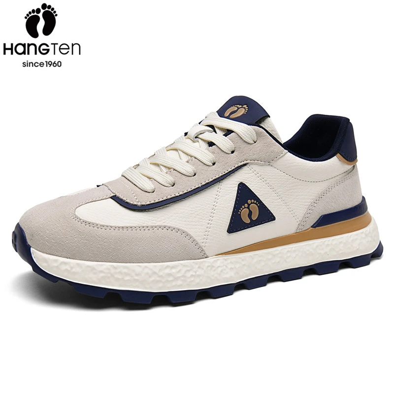 Hang Ten美国欢腾2026春季新款阿甘鞋复古拼色防滑耐磨软底德训鞋
