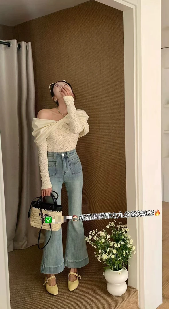 【49-69价格拍这里】韩版常规款秋季短款牛仔宽松可调节时尚修身型