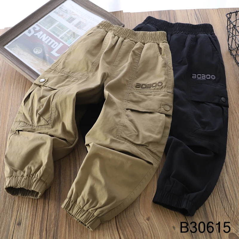 【BOENUS】冬款儿童棉加绒工装裤中大童帅气百搭休闲长裤30615