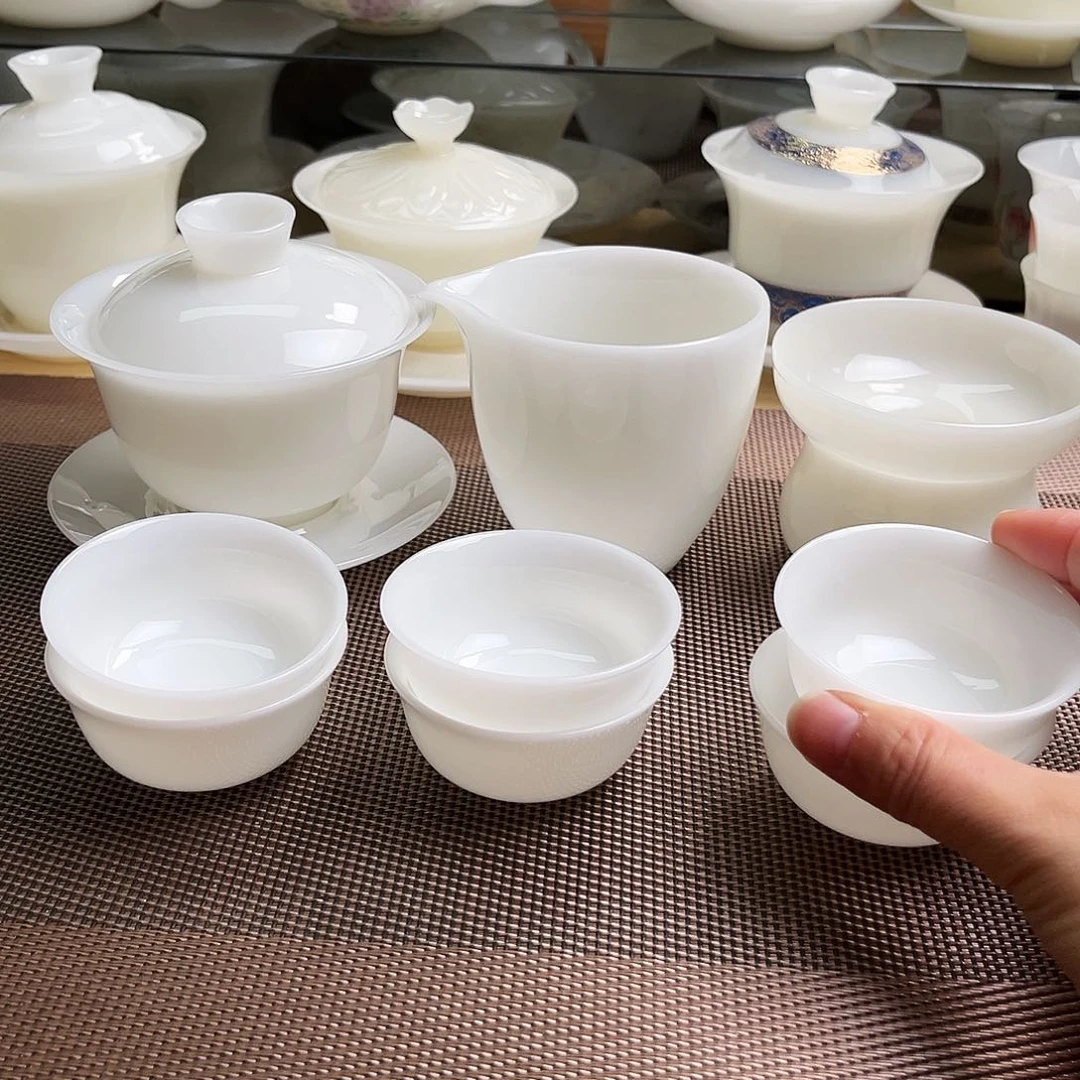 瓷片璞玉瓷功夫茶具套装10件套