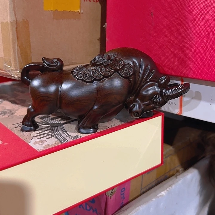 木黑檀木20金钱牛一只