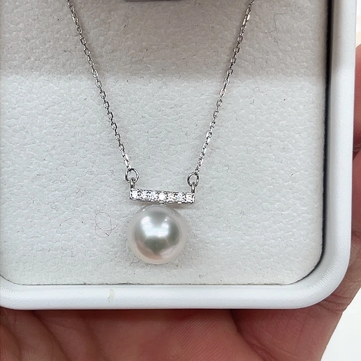 淡水珍珠颈饰银S925镶嵌