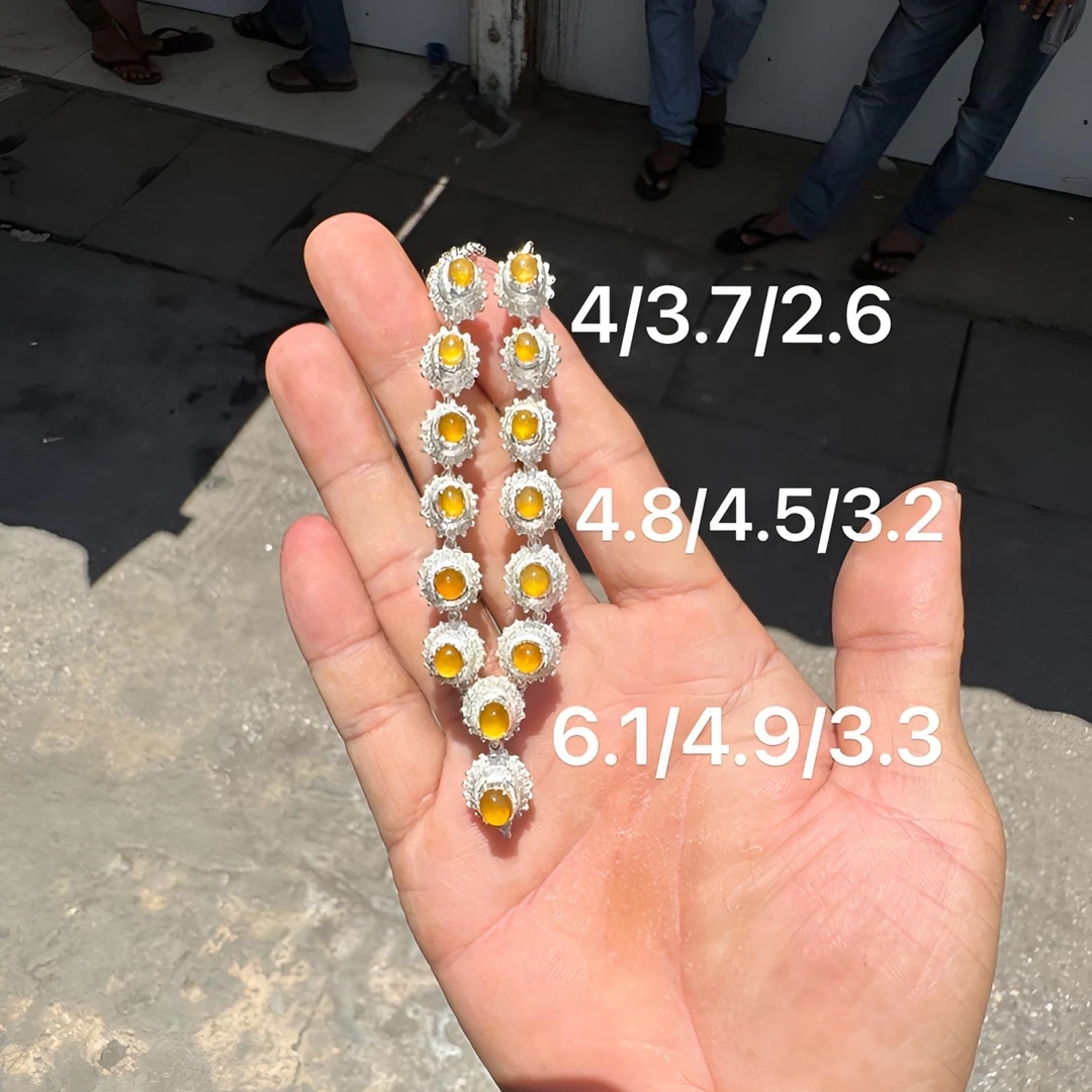 0531(小哪吒在源头)玻璃种翡翠炸光柠檬套链共14颗干净荧光足