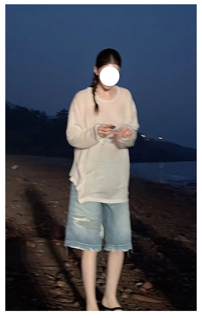 【脱不下】薄款长袖T恤针织衫YZGZ097