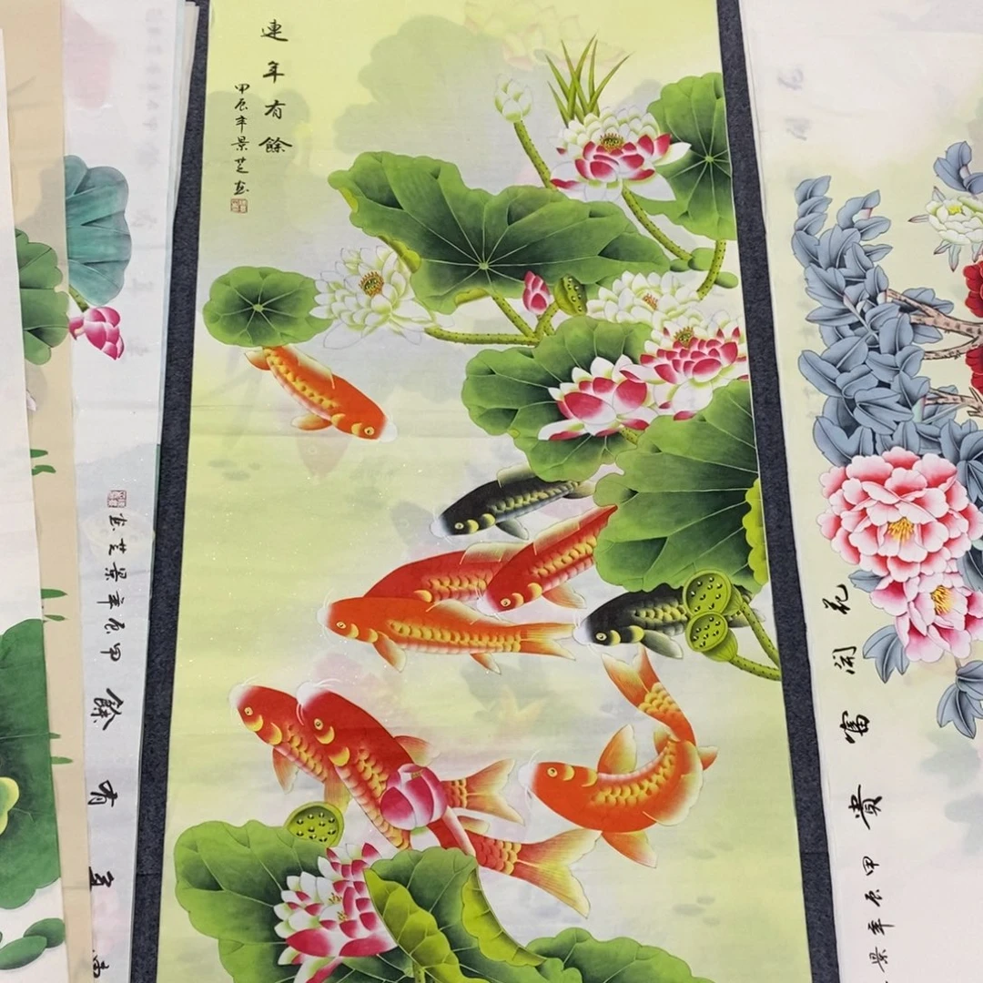 国画尺寸140✖️70四尺工笔手绘国画