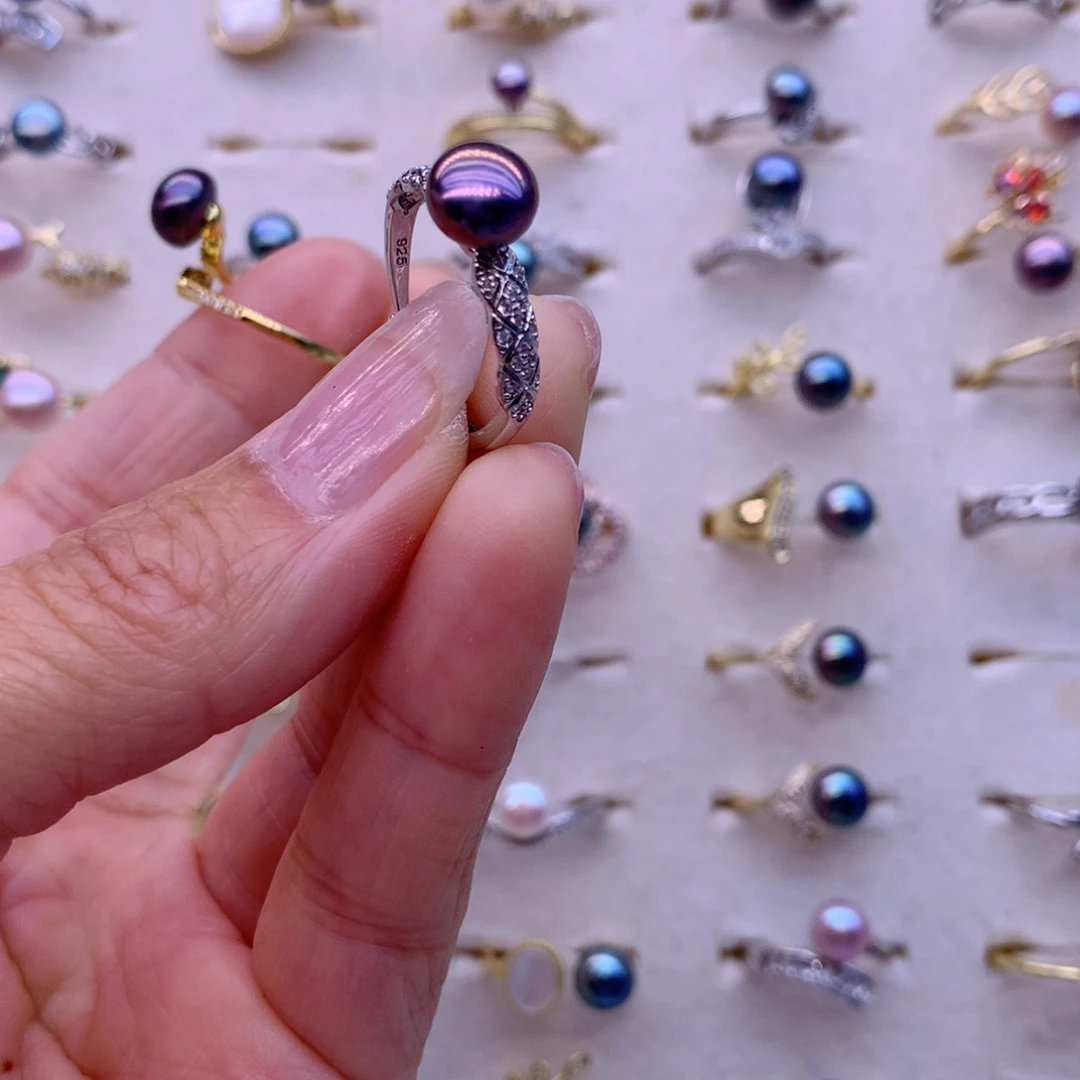 淡水珍珠耳饰合金