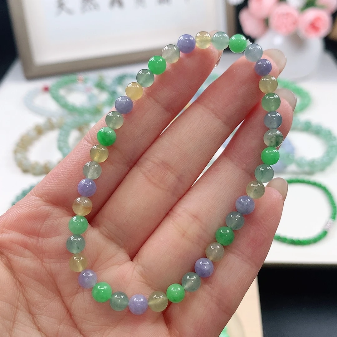未镶嵌手链翡翠手链5mm