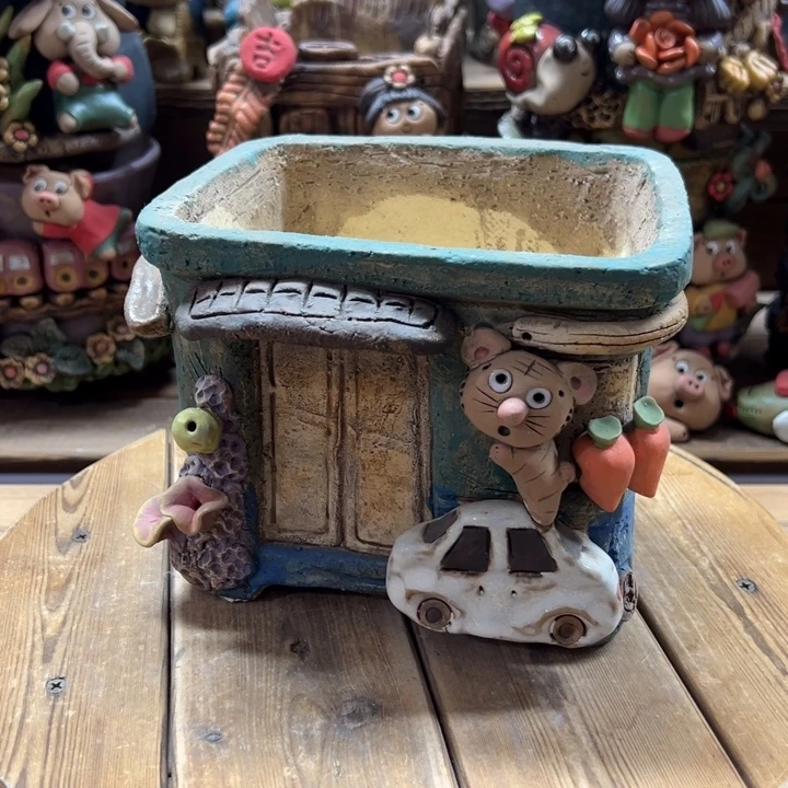 嘻哈多肉花盆百搭