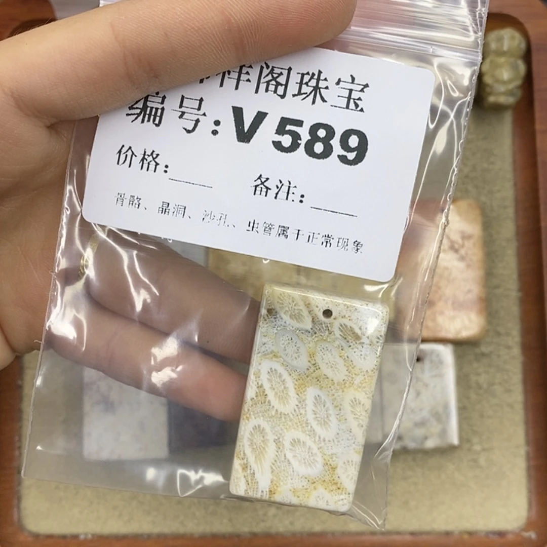 硅化珊瑚（珊瑚玉）颈饰未镶嵌梓*