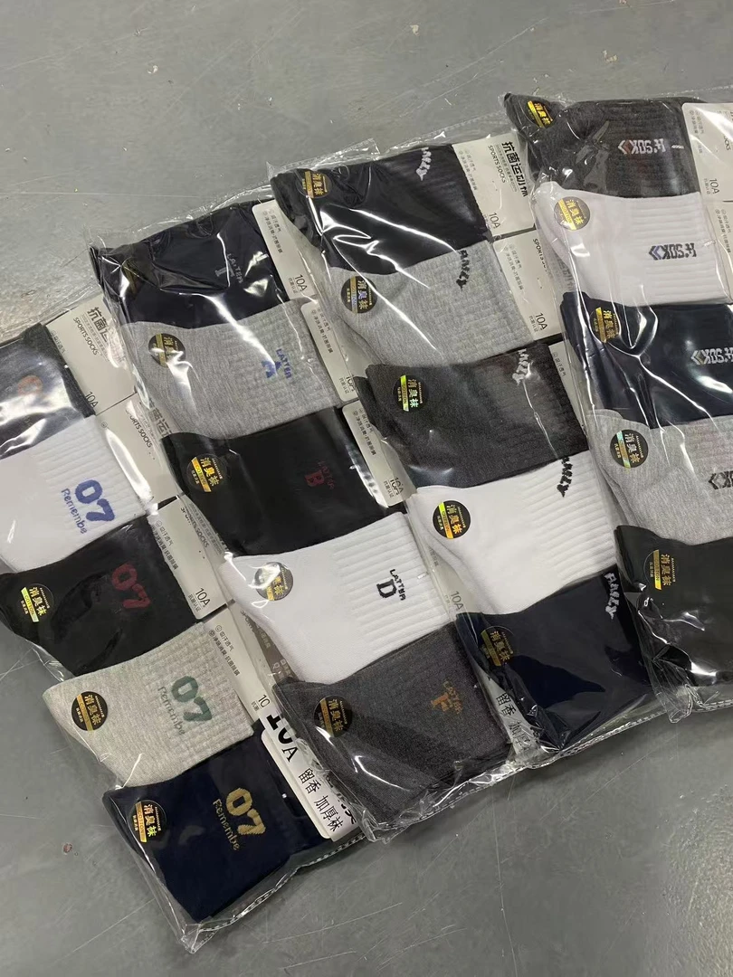 CM507 男士袜子 宝爸中筒袜子一包10双