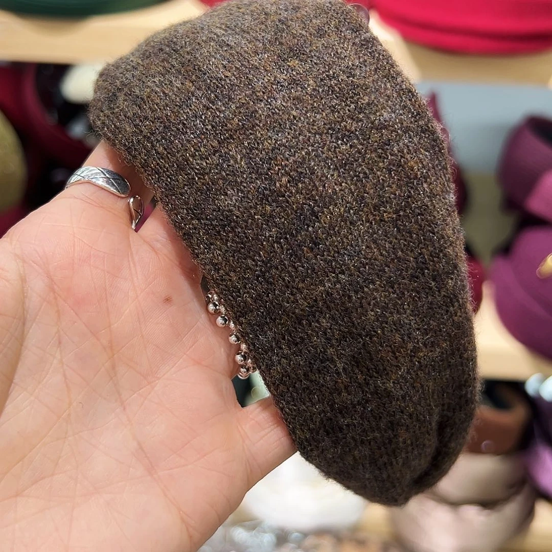 皮质非金属咖彩色发箍