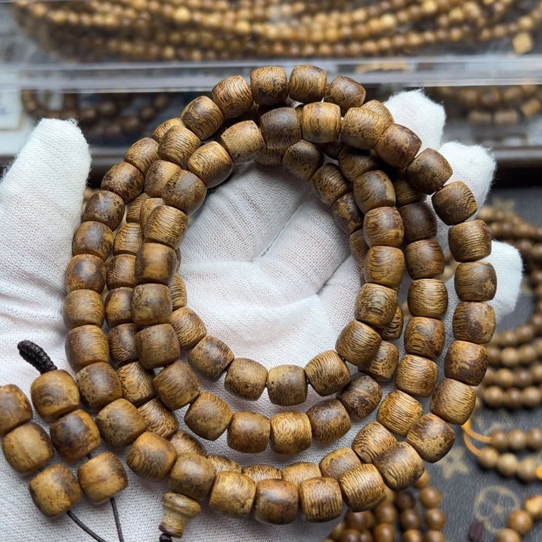 沉香沉香碎屑19-孤品老奇楠糖结虎斑老料0.96/41克鼓珠多圈