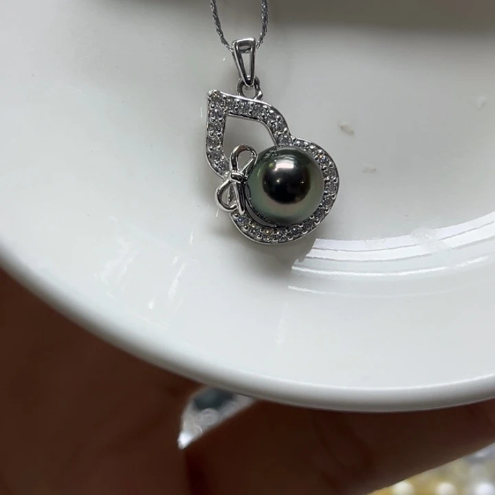 银S925镶嵌吊坠(不含链)海水珍珠7-8mm59号