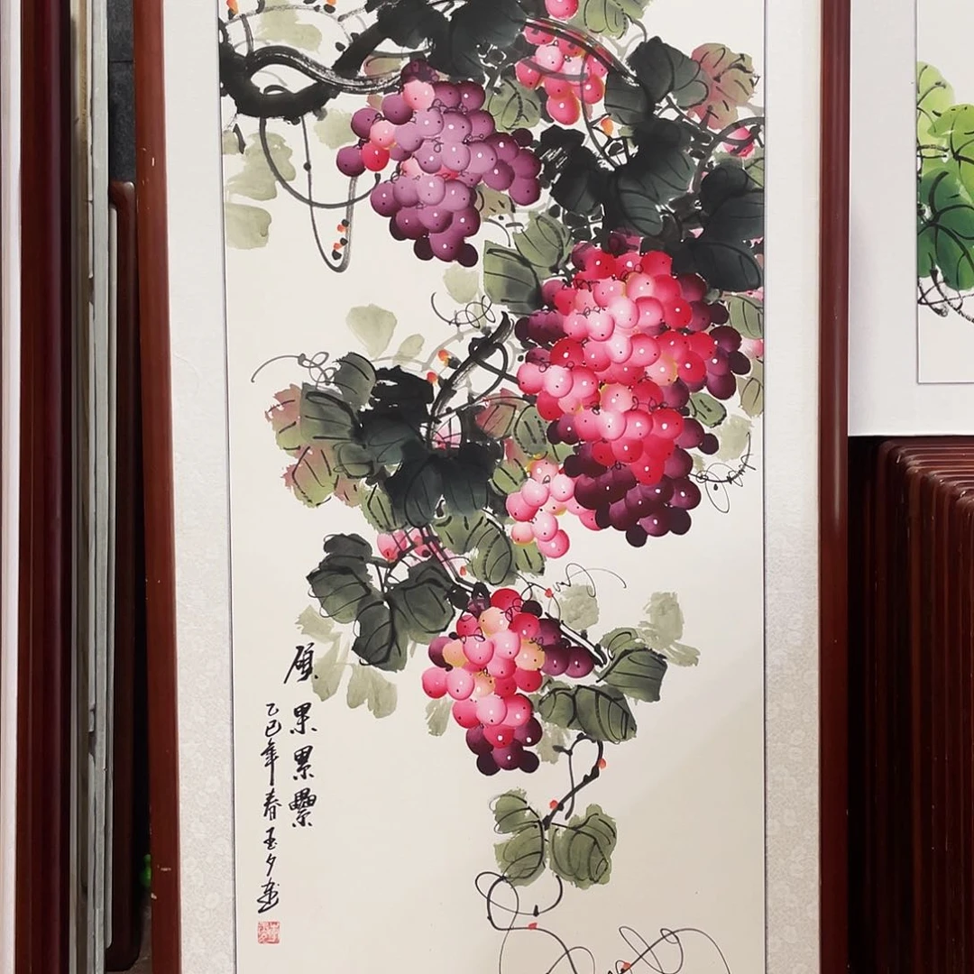 国画带框尺寸63*123厘米