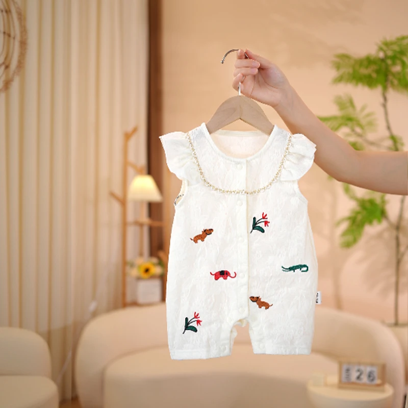 【动物狂想】婴儿衣服夏款连体衣男女宝宝夏季无袖薄款外出爬服哈衣