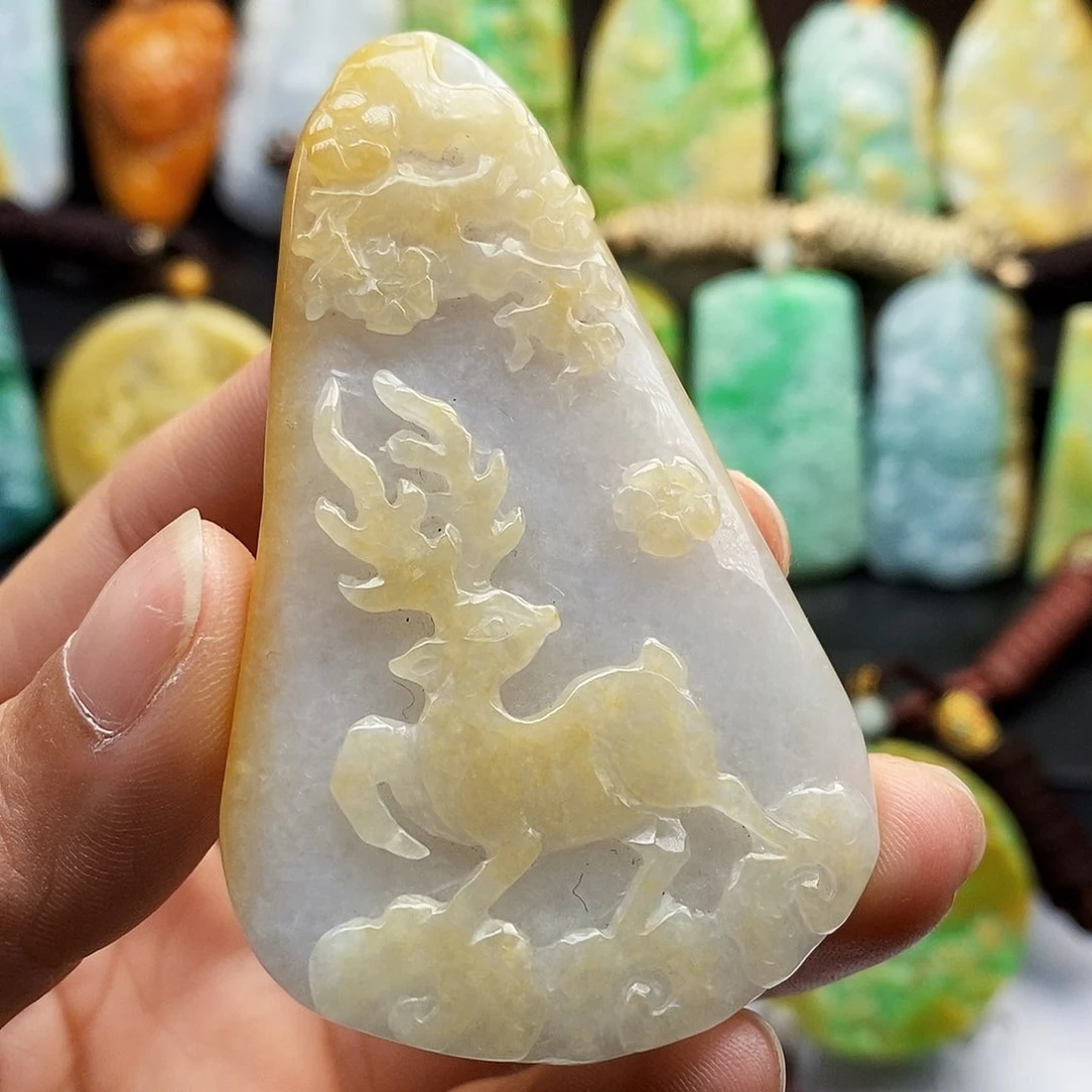 颈饰未镶嵌翡翠翡翠A货一物一证