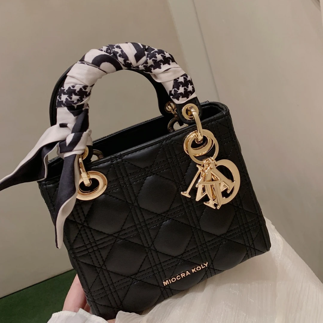 南风Miocrakoly黑拿铁手提戴妃包通勤小包包女夏季单肩斜挎包小众