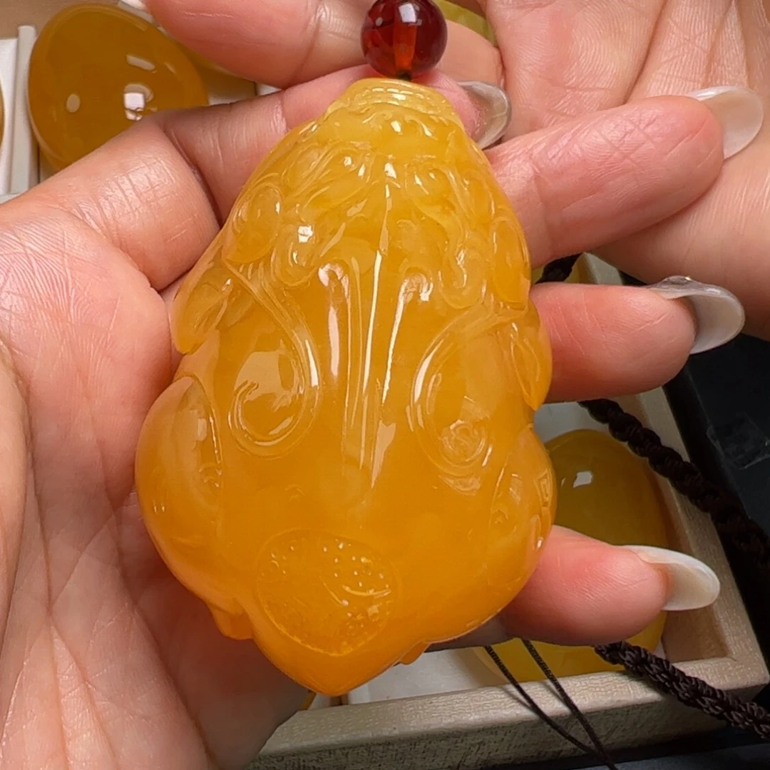 未镶嵌毛衣链蜜蜡