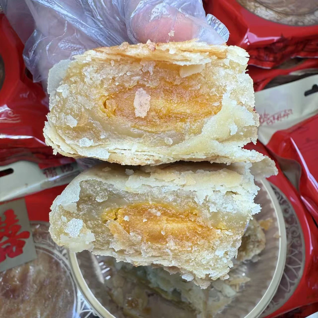 喜饼汕尾双蛋黄椰蓉饼结婚喜饼房头饼传统糕点(饼皮易碎介意勿拍)
