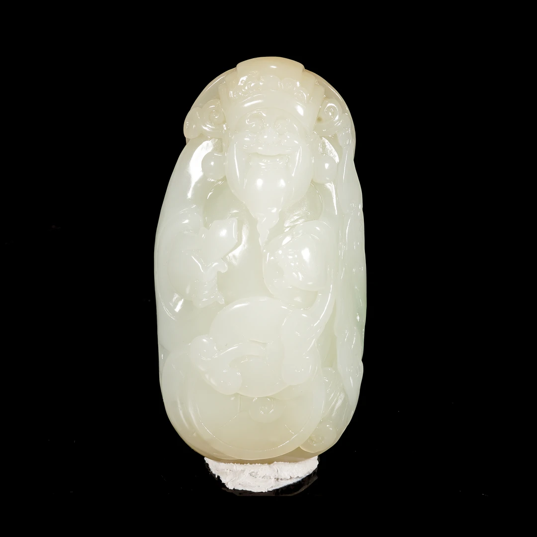 LOT.011和田玉雕财神暖手/X3439