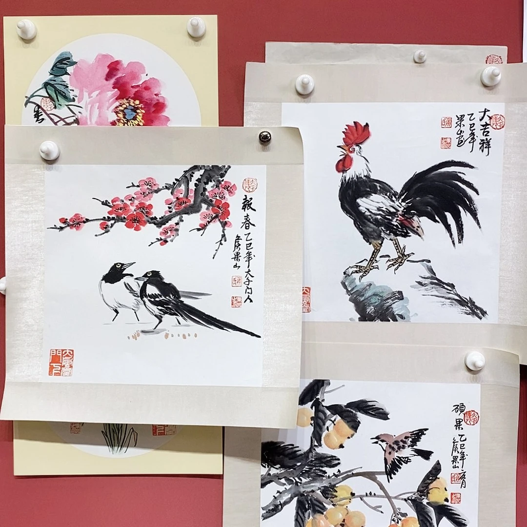 小***学国画大风堂嫡传-侯果山老师作品路