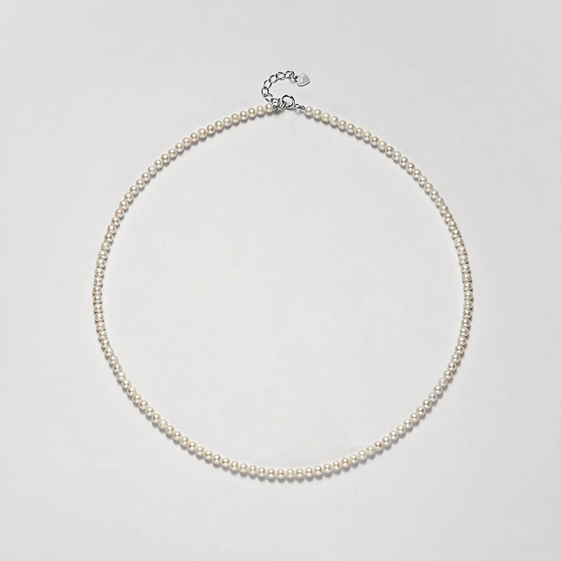 【三哥专享】S925银淡水小米4-5mm珍珠项链
